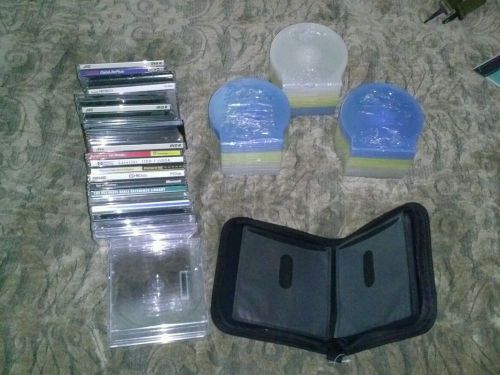 Lot of assorted new and used jewel cases for CD&#039;s and DVD&#039;s.