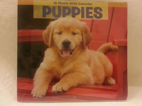 2015 Puppies Mini 16 Month Calendar Cute Dogs  NEW factory sealed