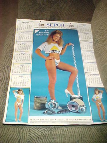1989 Sepco girl Wall Poster Calendar