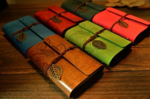 1 Classic Style Leather Binder Journal with Leaves Print 30% Off! Fast Shipping!
