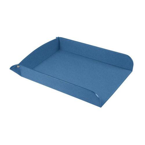 LUCRIN - Paper holder A4 - Granulated Cow Leather - Royal Blue