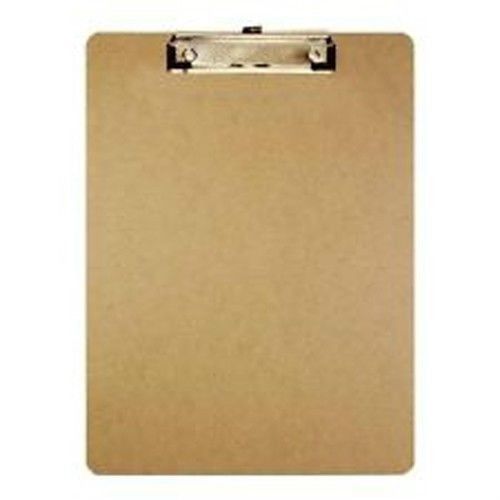 Brand New Wood Clipboard 9 x 12 With Low Profile Metal Clip Rubber Corners