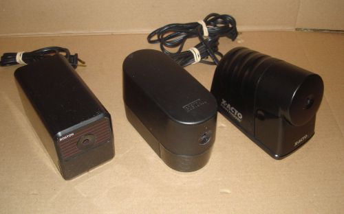 Lot of 3 Electric Pencil Sharpeners - Boston and X-ACTO