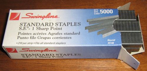 Swingline SF-1 Standard Staples Box Of 5000  - New In Box
