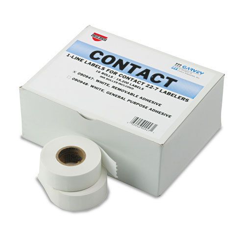 One-line pricemarker removable label, 7/16 x 13/16, we, 1200/roll,16 rolls/box for sale
