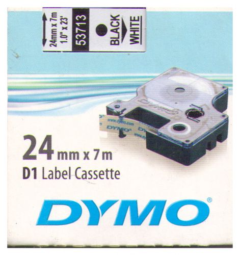 Dymo D1 Label Cassette - 24mm x 7m - 53713 BLACK