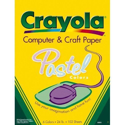 102 sheets of crayola pastel computer/craft papers! for sale