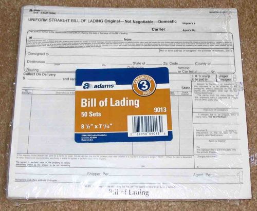 Bill of Lading - Carbonless 3 Part