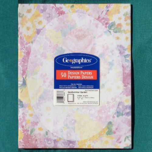 17 packs geographics design paper 850 sheets summer garden 8 1/2&#034;x11&#034; - new for sale