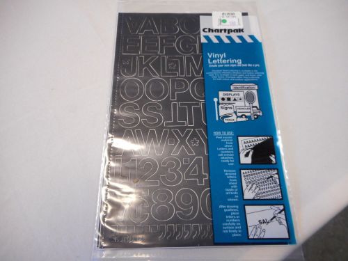Chartpak vinyl letters 1&#034;- one pack # 01030 (new) black for sale