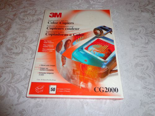 3M TRANSPARENCY FILM for Color Copiers - 50 Sheets CG2000 [NEW]