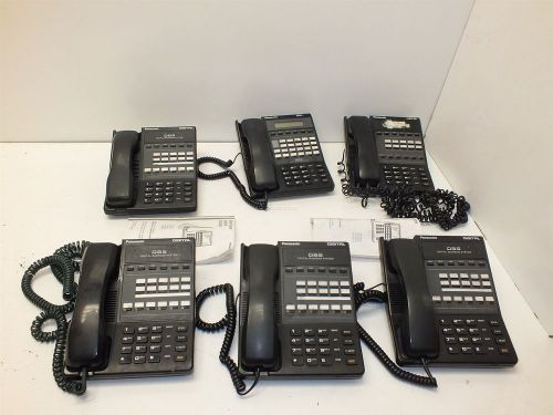 Lot of 6 Panasonic DBS Office Telephones VB-42210B VB-43223B Phones w/ handsets