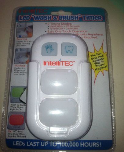 NEW Intellitec red &amp; green LED &#034;Wash &amp; Brush&#034; Timer; toothbrush, germs, children