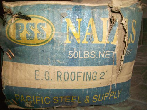 50 pounds Box of E.G. 2 inches Galvanized Roofing Nails by Pacific Steel Spply