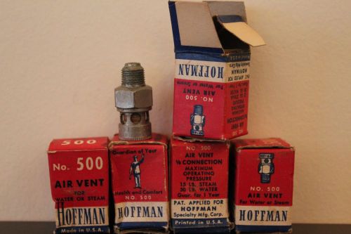 Lot of five hoffman no. 500 air vents for water or steam for sale