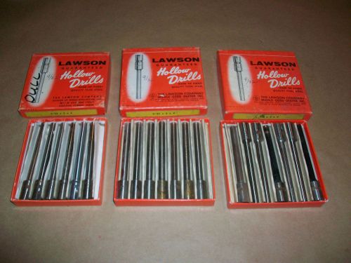 18pc Lawson Hollow Drill  9/32 x 3 x4   Some new, some used