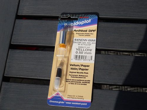 Yellow 0.50mm Plotter pen Koh-I-Noor Rapidoplot 64NDW-05M W Style Calcomp