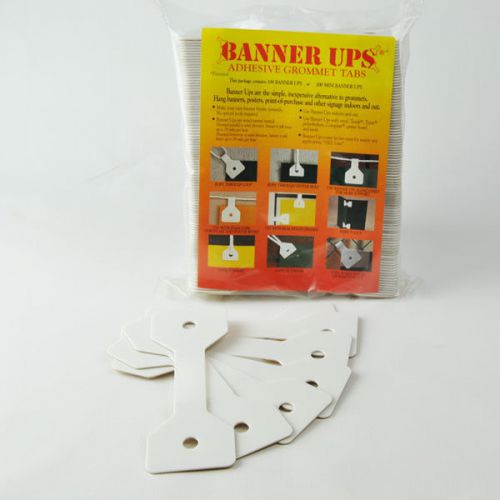 Banner ups adhesive corner tabs- 100 per pack - no tools required for sale