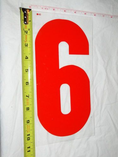 Replacement Plastic Number for Outdoor Marquee Portable Sign Plastic 11&#034; # &#034;6&#034;