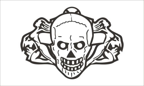 &#034;Skull with Bone&#034; Funny Car Vinyl Sticker Decal Truck Bumper Laptop Gift- 758 B