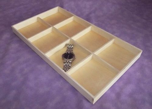 8 IN 1 NATURAL WOOD JEWELRY DISPLAY TRAY