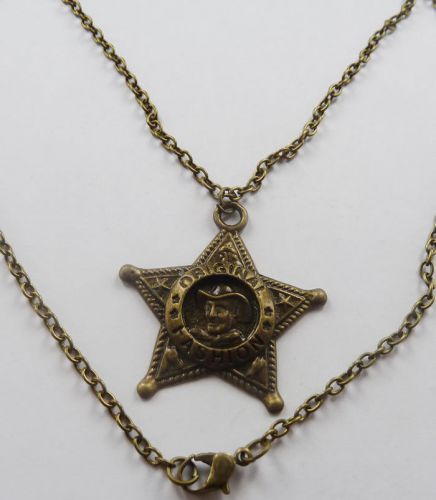 Lots of 10pcs bronze plated star man Costume Necklaces pendant 639mm