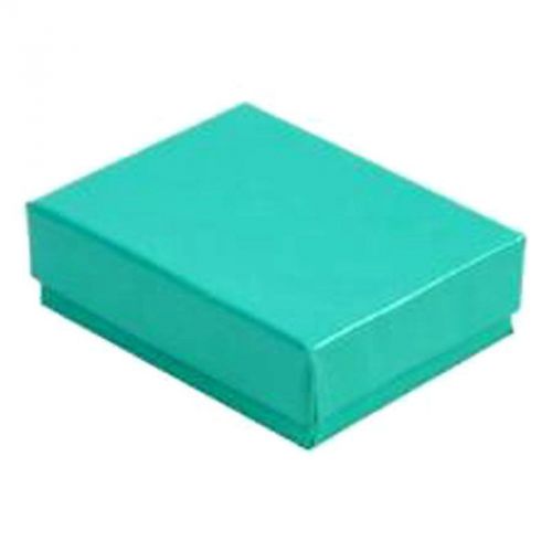 100pcs Teal Cotton Filled Jewelry Boxes 2 x 1 1/2