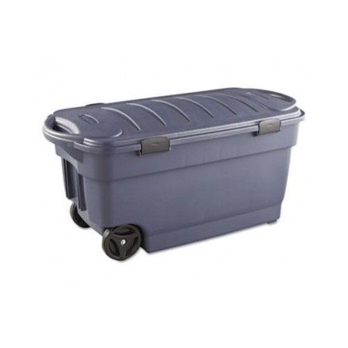 45 Gal. Wheeled Storage Box Roughneck College Dorm  Metallic Room Clothes Store