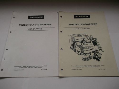 TWO RANSOMES SWEEPER PARTS BOOKS