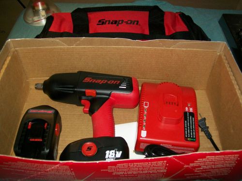 Snap-on CT6850 1/2&#034; drive 18V 18 V Cordless IMPACT Wrench 2 Batteries Near Mint
