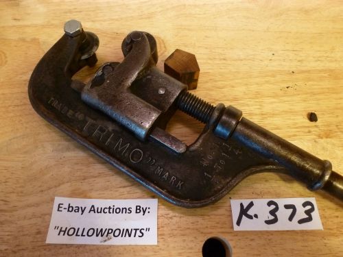 K373 TRIMO TRIMONT #1 OLD Patented1895 STEEL PIPE CUTTER 1/8&#034;-1-1/4&#034; capacity