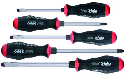 Felo 550 951 48 Screwdriver Set Slotted/Phillips Heavy Duty with Steel Cap Frico