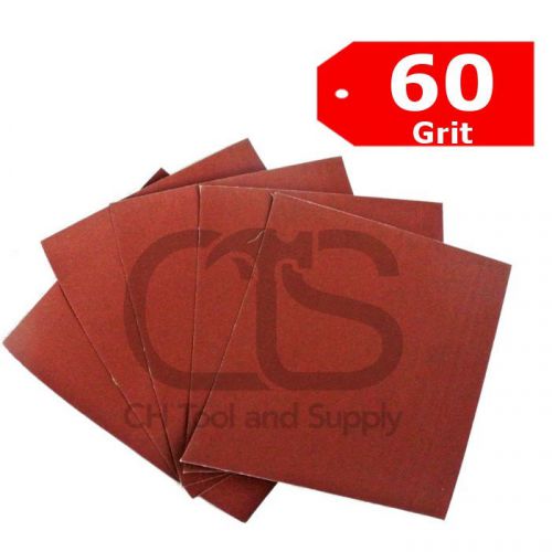 (5) pcs 9&#034; x 11&#034; emery cloth,cloth back paper super coarse 60 grit for sale