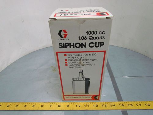 Graco 1000 cc 1.06 quart aluminum siphon cup fits models 700 &amp; 800 spray guns for sale