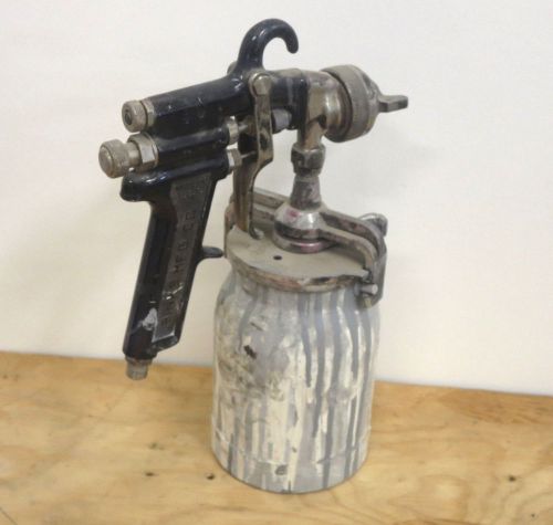 Vtg industrial binks model 7 spray gun paint sprayer air pneumatic + sharp cup for sale