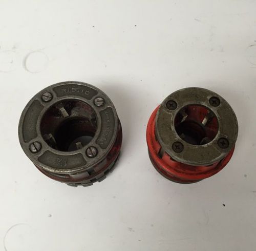 Set of 2 ridgid pipe threading dies, 1&#034; and 1-1/4&#034; for sale