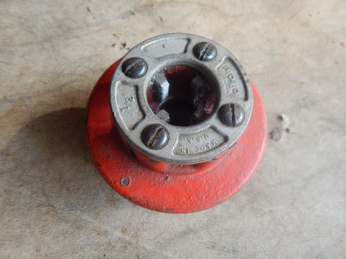 &#034;RIDGID&#034; 1/2&#034; Pipe Die Holder with 4 Dies for # 12-R --Ratchet