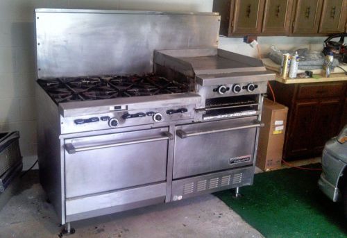 60” GARLAND COMMERCIAL RESTAURANT GAS RANGE STOVE OVEN GRILL GRIDDLE 