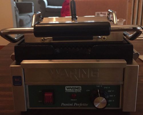 Waring commercial wpg150 compact italian-style panini grill, 120-volt for sale