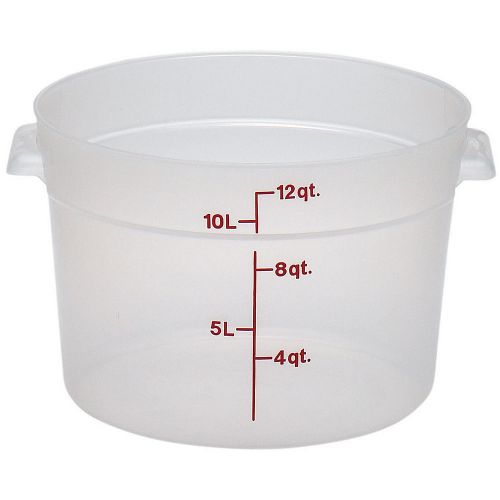 CAMBRO 12 QT. ROUND FOOD STORAGE CONTAINERS, 6PK TRANSLUCENT RFS12PP-190