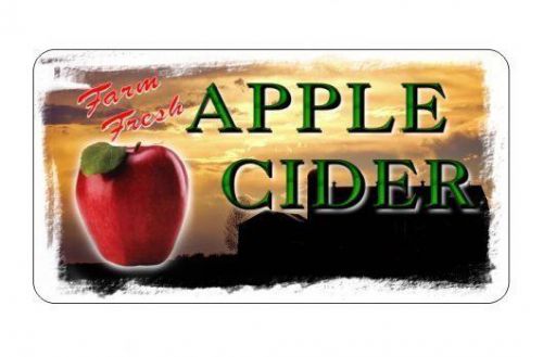 Apple cider 6.5&#039;&#039;x12.5&#039;&#039; decal for concession trailer sign or banner for sale