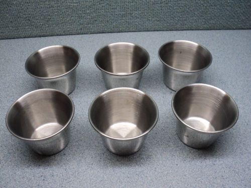 6 American Metalcraft Stainless Steel Japan Sauce Cups