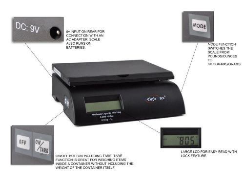 Weighmax Digital Postal Scale, Black (W-2822-35-BLK)
