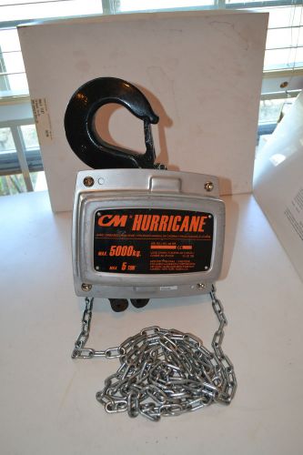 CM HURRICANE 360 DEGREE 5 TON 5000 KG HAND OPERATED CHAIN HOIST 10FT. (NEW)