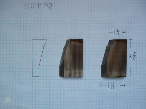 Lot 098 - Small Base / Casement Moulding Knives- Corrugated Shaper Moulder Steel