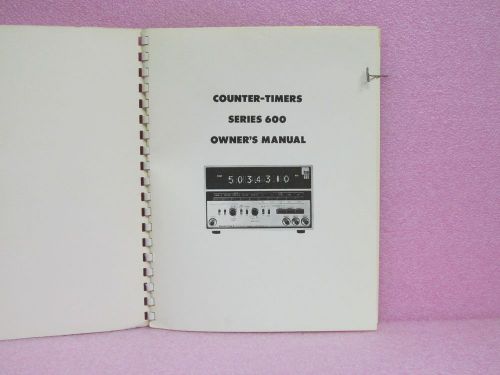 Newport Labs Manual Series 600 Counter-Timers Owner&#039;s Manual w/Schematics