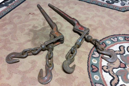 LEBUS MODEL A-1 LEVER TYPE CHAIN LOAD BINDER x2