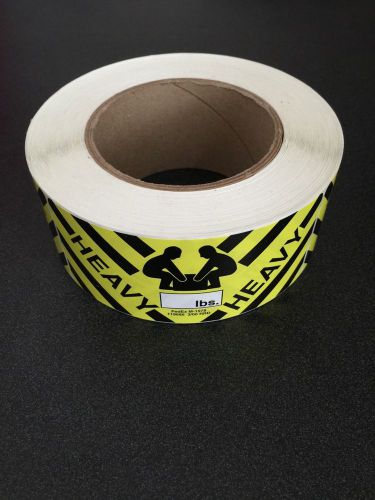 500 heavy lift with caution shipping special handling labels sticker roll 2x4.38 for sale