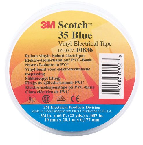 3m scotch vinyl electrical tape no. 35 0.75&#034; w x 792&#034; d yellow for sale