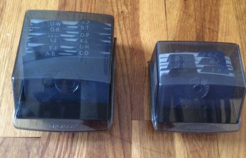 Lot Of 2 Rolodex Contact Holders Address Books Sleeve &amp; Fill In